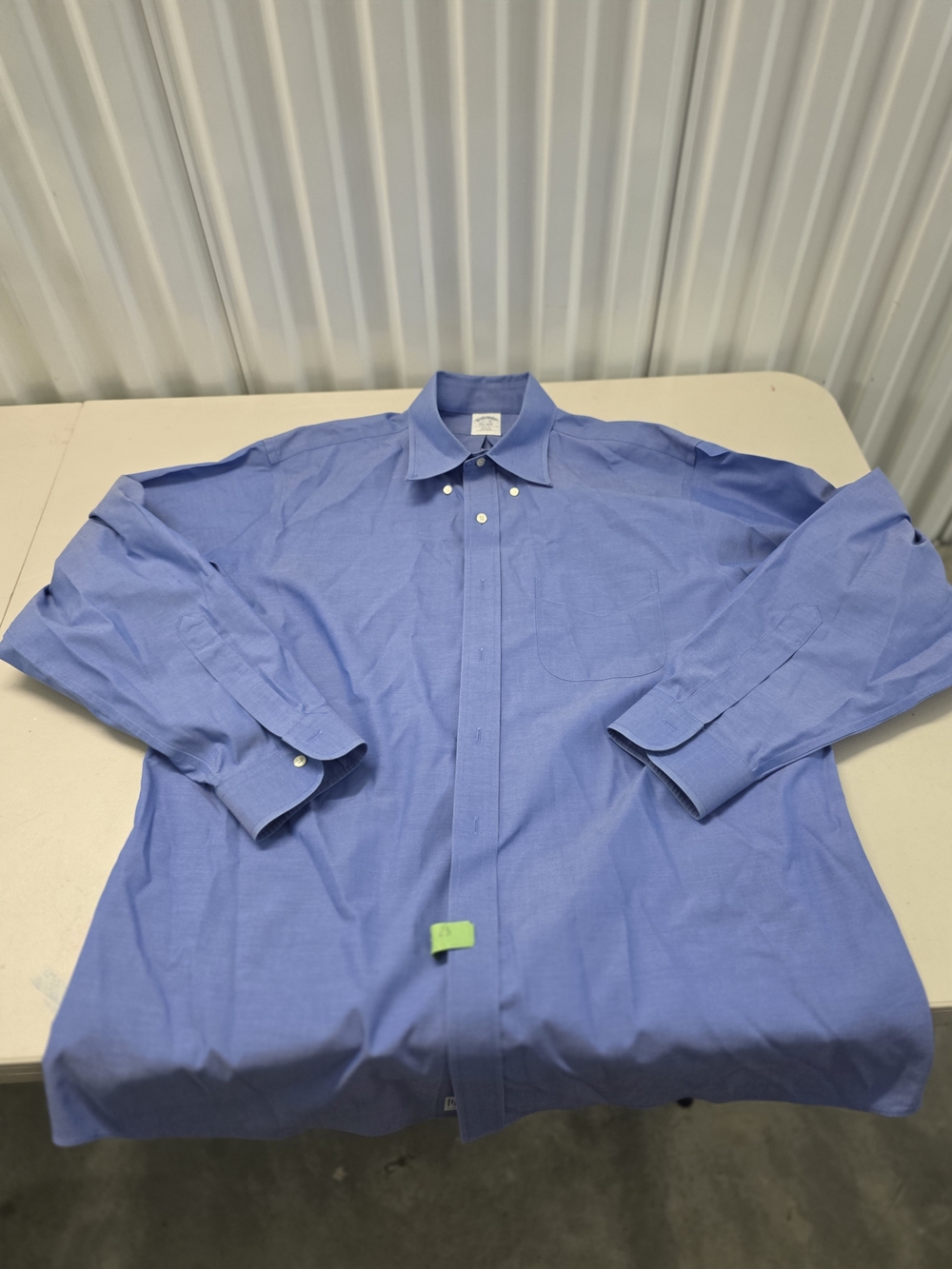 Brooks Brothers Blue Button Down Shirt Men's Size 17.5-35